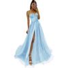 Vestido de Noche Europeo y Americano con Abertura Lateral Nueva AliExpress Amazon Nuevo Largo Elegante Elegante Vestido de Banquete