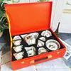 Estilo Europeu Clássico Chinês Cor Matu Conjunto de Louça para Casa Tigela de Cerâmica Prato Colher Ninho de Sopa Casa de Luxo Leve Presente de Inauguração Vintage