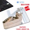 [Una generación de cabello] pequeño lindo gato tela antideslizante tapete para computadora arte estético simple borde bloqueado alfombrilla de ratón
