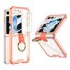 Aplicable a la carcasa del teléfono móvil Samsung Flip5, bolsa de aire transparente, anillo de carga inalámbrica, funda protectora plegable todo incluido para teléfono móvil Flip5