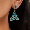 Colar Vintage Europeu e Americano Transfronteiriço com Strass em Forma de Gota, Acabamento Requintado, Corrente para Clavícula Estilo Palácio, Colar Elegante de Moda de Nicho