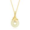 Xingcheng original jade Hetian natural hebilla de seguridad Joyería collar para mujer versátil plata esterlina S925 nicho alta gama estilo nacional