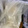Tela de organza transparente fina suave ropa vestido falda de tul cortina de gasa tela de fondo de boda hilo de hadas hecho a mano