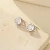 Sob a Árvore Banyan Prata de Lei S925 Joias de Exportação Brincos de Diamante Bolha Simples Clássico Versátil Brincos de Alta Qualidade para Homens e Mulheres