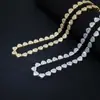 Hip-Hop Europeo y Americano Transfronterizo Plata de Ley S925 Collar con Forma de Corazón Lujo Accesible Moda Elegante Corazón Circón Collar de Tenis Collar