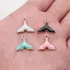 16X17Mm 1g Pulseira Colar Brincos Pingente Cauda de Baleia Óleo Pingado Cauda de Peixe Par Liga Acessórios de Joias Atacado