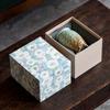 Jarrón con relieve de celadón, arreglo floral para la ceremonia del té, juego de té de kung fu para seis caballeros, tubo de té, tarro de almacenamiento de arte, accesorios para la ceremonia del té