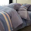 Juego de Cuatro Piezas de Algodón Grueso de Alta Gama, Sábana de Cama Cepillada de Algodón Puro de 60 Hilos, Funda de Edredón, Juego de Ropa de Cama de Tres Piezas para Otoño e Invierno