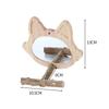 Plataforma de Espejo de Madera Maciza para Loro Plataforma Gruesa de Descanso para Pájaros Juguete Espejo Accesorio para Jaula de Pájaros Alivio del Aburrimiento