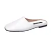 2026 Zapatillas Mocasín de Punta Cuadrada Estilo Nuevo, Sandalias Planas Simples de Punta Cerrada para Ponerse Fácilmente, para Uso en Exteriores y en Casa
