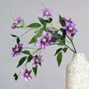 Clematis Britânico Artificial flor artificial decoração suave para casa Modelo de Quarto sala de estar pastoral europeia mesa de jantar flor de seda