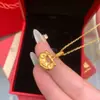 Nuevo Collar Colgante Mini Candado de Paz de Loto Estilo Chino, Bolsa con Candado de Loto con Cadena para Clavícula de Diseño Retro