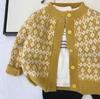 Roupa infantil atacado cardigã de tricô para meninas outono e inverno novo casaco infantil estilo ocidental suéter infantil de tamanho pequeno e médio versão coreana de bebê feminino