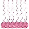 Arranjo de decoração de aniversário de flor em espiral Enfeites pendurados Arranjo de teto para sala de casamento Fitas coloridas em espiral PET Serpentinas Tiras coloridas