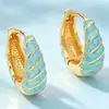 Directo de Fábrica: Múltiples Estilos de Aretes de Esmalte en Stock, Incluyendo Aros y Clips para Orejas de Estilo Chino, con Esmalte de Colores Macaron y Diseños de Goteo de Aceite