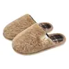 Chinelos de Algodão Simples Lidani Femininos Inverno Novo Estilo Interno Casa Quente Confortáveis Chinelos de Pelúcia Masculinos Outono Inverno