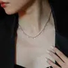 Colar em Camadas de Prata Esterlina S925 Tendência no Tiktok Galaxy Zircônia para Mulheres, Design de Nicho Céu Estrelado, Corrente de Clavícula de Alta Qualidade