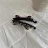 Pinza de plátano con lazo de patrón de carey retro estilo coreano para coleta baja y recogido en la nuca, accesorio para el cabello diario versátil y simple para mujeres
