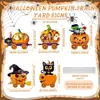 Estacas de chão de abóbora de Halloween mais vendidas internacionalmente com rostos de fantasmas, esqueletos, fantasmas, gatos pretos e trenzinhos para decoração de quintal ao ar livre