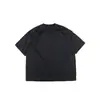 Camiseta de Manga Curta Cor Sólida Estilo Japonês com Costura Contrastante Bolso Plissado 100% Algodão para Homens, Nova Blusa de Cor Sólida Solta de Verão