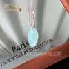 Colgante de Calcedonia Azul Hielo Natural Buda Nube Candado Ágata Hebilla de Seguridad Máscara de Zorro Collar de Jade