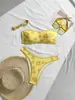 Nuevo Bikini de Baño 2027 para la Playa, Bikini Floral Estilo Europeo y Americano Conjunto de Dos Piezas para Mujer