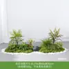 Simulación Planta Verde Paisajismo Planta Paisaje Combinación Adornos Exterior Maceta Alta Gama Lujo Ligero Flor Artificial Interior Piso Maceta