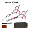 Tijeras de Peluquería, Acero Inoxidable, Todo en Uno, Tijeras Planas para el Hogar, Tijeras Entresacadoras, Herramientas para Cortar el Cabello, Juego Completo de Tijeras para Cortar el Cabello