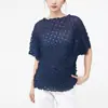 2026 Novo Verão Tops Femininos Finos Manga Morcego Soltos Plus Size Roupa Camiseta com Design Pregas