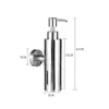 Dispensador de jabón de acero inoxidable 304 transfronterizo para pared de baño de hotel, champú, gel de ducha, desinfectante de manos, dispensador de presión