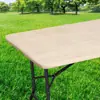 Mantel de banda elástica de PVC transfronterizo, mantel redondo elástico, mantel con respaldo de franela, diseño de veta de madera de pino, impermeable y a prueba de aceite