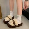 2026 Nuevas Pantuflas de Exterior Cálidas, Planas, Cómodas, sin Cierre, con Suela Gruesa, Punta Abierta, de Moda, Sexy, para el Hogar, para Mujer