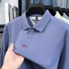 Camisa polo de algodón puro transfronteriza, nueva colección de otoño para hombre, de longitud media, camiseta de manga larga business casual, top para hombre, adecuada como camiseta interior
