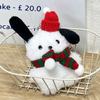 Lindo llavero de peluche navideño con colgante de muñeco de Papá Noel y alce para estudiantes