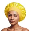 Touca de Cetim de Alta Elasticidade de Aba Larga Transfronteiriça da Amazon Chapéu para Cuidados com o Cabelo de Salão de Beleza Feminino Chapéu para Pós-parto Quimioterapia