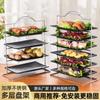 Suporte de Armazenamento de Acompanhamentos de Cozinha Multifuncional Porta Pratos de Acompanhamento Restaurante de Hot Pot Bolsa de Armazenamento Multicamadas Suporte para Pratos de Jantar Hot Pot