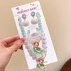 Pulsera infantil de sirena de nueva celebridad en línea, linda concha, clip de oreja sin dolor, anillo de pelo de princesa sirena, traje, caja de regalo