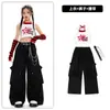 Roupas de Jazz para Meninas Conjunto de Top Cropped e Colete Estrela Moda de Rua Jazz Passarela Hip-Hop Traje de Performance