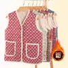 Roupas para Mães de Meia-Idade e Idosas, Colete de Veludo, Colete sem Mangas, Novo Estilo Confortável e Quente, Roupas de Algodão, Roupas de Outono e Inverno