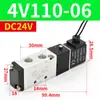 Válvula Solenoide Airtac 4V210-08/310/410 Válvula de Control de Aire de Dos Posiciones y Cinco Vías para Reversión de Cilindro Neumático