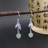 Pendientes chinos nuevos de plata 999 para mujer, pendientes de plata de ley, joyería creativa de alta gama, pendientes de temperamento de nicho, nuevos
