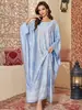 Bata exótica de satén de manga larga para casa, talla única, vestido largo estampado de cuello redondo, ropa de dormir para mujer, corte holgado con bajo ancho