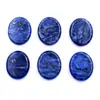 Soporte para teléfono móvil de piedra natural dos lados planos 25*30mm gema ovalada de cristal adornos de joyería diy venta caliente transfronteriza