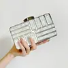 Bolso de Mano Transfronterizo, Cadena Simple de Acrílico Cruzado, Bolso de Mujer para Vestido de Novia, Banquete Nocturno, Bolso Cuadrado Pequeño