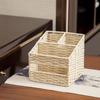 Seagrass Trapezoidal Paper Drawbox Storage Basket Split Jewelry Box Office Desktop Sundries Cesta Atacado