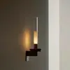 Portavelas de pared de Santa de francés medio vintage Lámpara de pared Pasillo Estudio Lámpara de mesita de noche Lámpara de mesa recargable extraíble