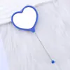 Novo Espelho de Coração Multicolorido DIY Quente para Venda Transfronteiriça Espelho de Maquiagem com Contas Espelho de Mão Portátil para Mulheres Pronto para Venda