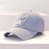 Novo Estilo Boné de Beisebol Simples com Letra Feminino Ins Marca da Moda Estilo Coreano Primavera e Verão Combina com Tudo Aba Curva Boné de Proteção Solar para Homens