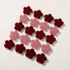 Invierno temprano nuevo vino tinto terciopelo flocado flor pequeña accesorios pendientes DIY tocado accesorios para el cabello pasador material venta al por mayor