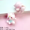 Acessórios de resina de gato de desenho animado fofo tridimensional cola creme diy grampo de cabelo feito à mão corda de cabelo flor de sapato decoração